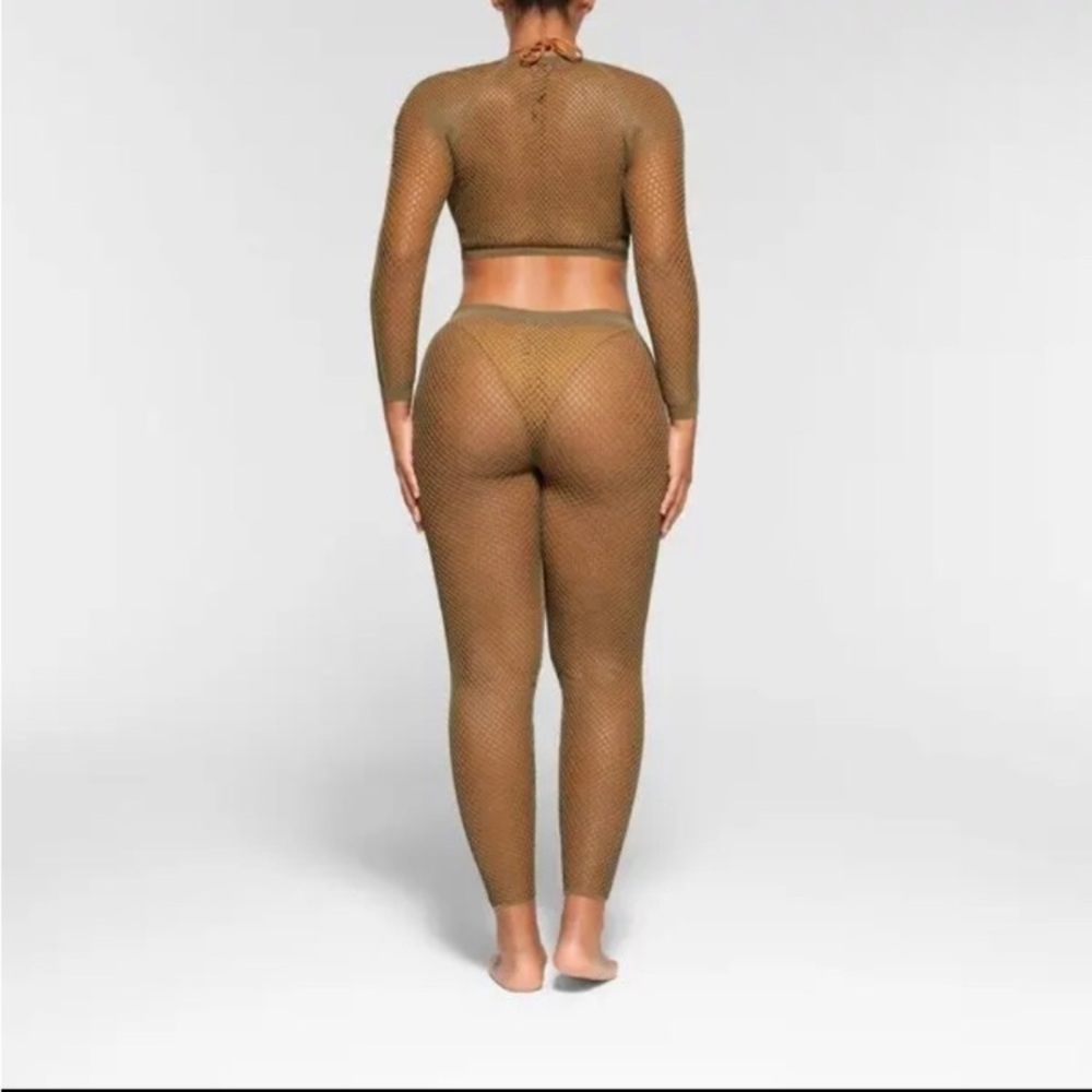 SKIMS ARMY WARP KNIT LEGGINGS - Picture 6 of 8